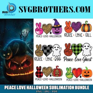 Peace Love Halloween Sublimation, Halloween Sublimation, Peace Love Halloween, Peace Love Fall, Peace Love Ghost, Witch, Jack O Lantern, Boo
