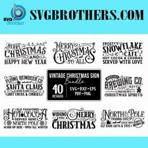 Vintage Christmas Sign SVG Bundle Graphics 20269053 1 1 580x387 1