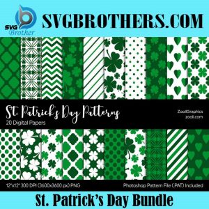 St Patricks Day Digital Papers Graphics 9123149 1