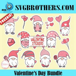 Valentine Gnomes Printable Stickers Graphics 23051488 1