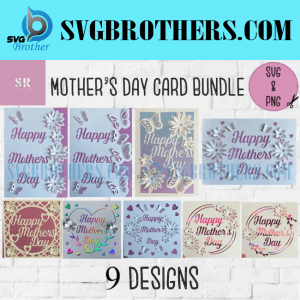3D Mothers Day Card Pop Up Svg Bundle 1