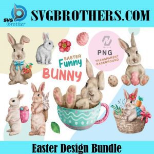Cute bunny easter watercolor collection Graphics 23710075 1