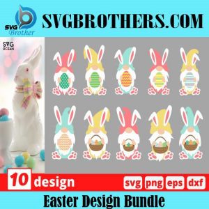 Easter Gnome SVG Bundle Graphics 8477883 1
