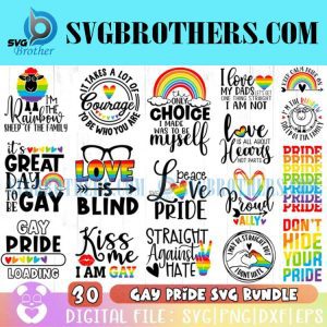 Gay Pride Svg Bundle2C LGBT Svg Bundle2C Gay Svg2C Pride Svg2C Rainbow Svg2C Gay Pride Shirt Svg2C Gay Festival Outfit Svg2C Cut Files for Cricut 1