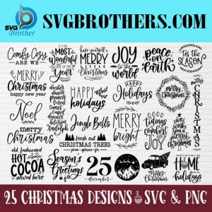 Christmas Quotes Svg Bundle 25 Designs 1