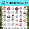Christmas Round Signs And Ornaments Svg Bundle 1
