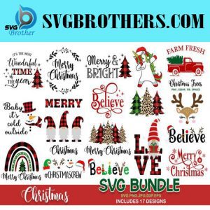 Christmas Svg Bundle 17 Designs