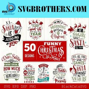 Funny Christmas Svg Bundle 50 Designs 1