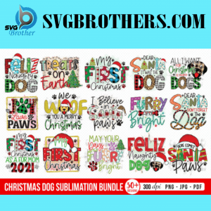 Christmas Dog Sublimation Bundle Graphics 20832526 1 1 580x387 1
