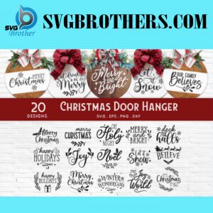 Christmas Door Hanger Welcome Sign svg Graphics 20019693 1 1 580x387 1