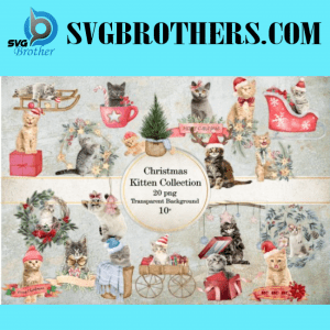 Christmas Watercolor Kittens Collection Graphics 19481377 1 1 580x420 1