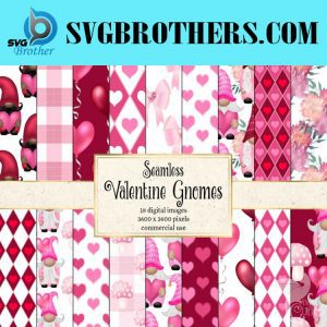 Valentine Gnome Digital Paper Graphics 17757066 1