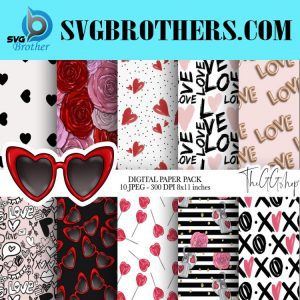 Valentines Day Digital Paper Pack Graphics 7592331 1 1