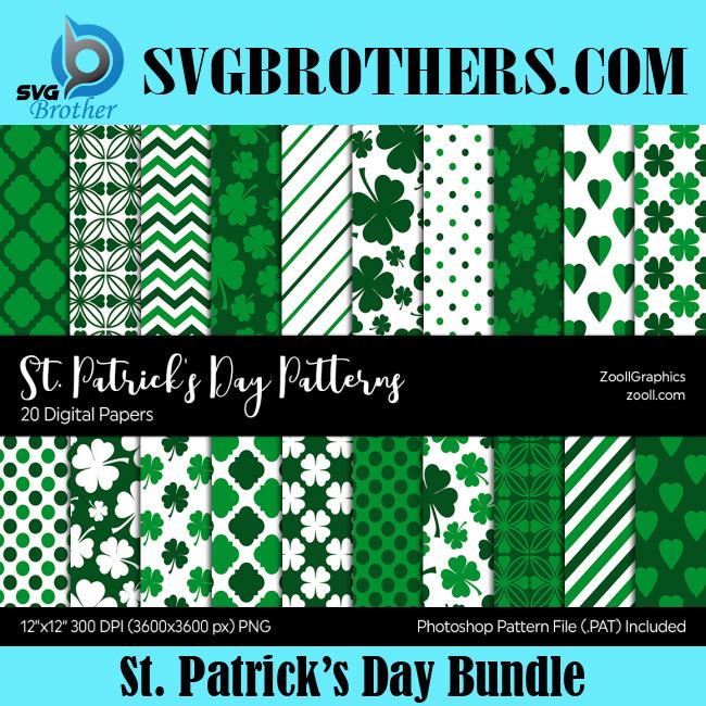 St Patricks Day Digital Papers Graphics 9123149 1