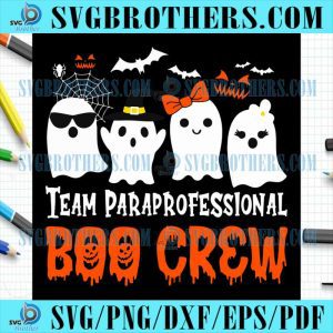 Team Paraprofessional Boo Crew Ghost Gift SVG