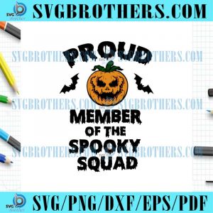 Proud Member Spooky Squad Pumpkin SVG