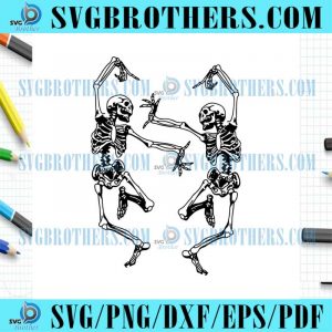 Funny Dancing Skeletons Halloween SVG