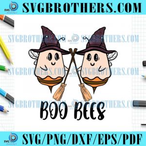 Boo Bees Ghost Witch Halloween Kids SVG
