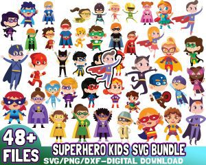 48-superhero-kids-layered-svg-vector