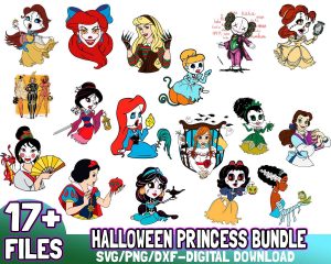 17-files-disney-princess-svg-halloween-bundle