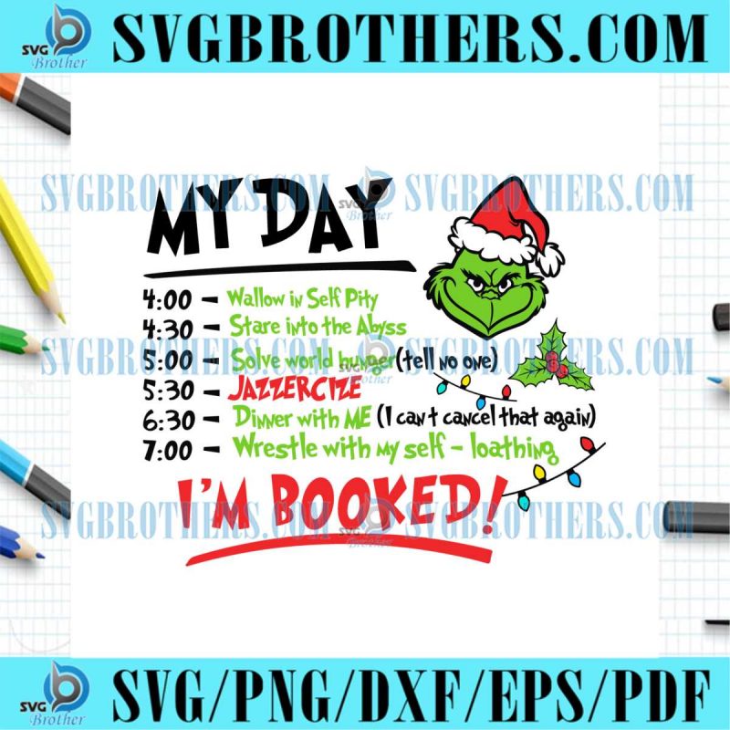 Funny Grinch Family Christmas Schedule SVG