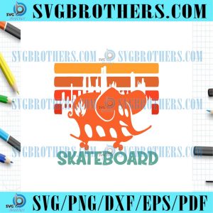 Blacks Label Elephant Skateboard Sunset Logo SVG