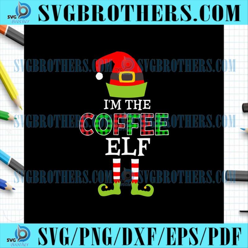 Christmas Holiday I'm the Coffee Elf Logo SVG