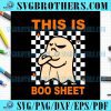 Boo Sheet Ghost Retro Halloween Checked SVG