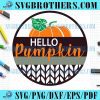 Hello Pumpkin Round Sign Logo Svg
