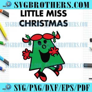 Funny Cute Little Miss Christmas Holiday SVG
