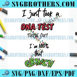 Merry Christmas DNA Test Grinch Light Gift SVG