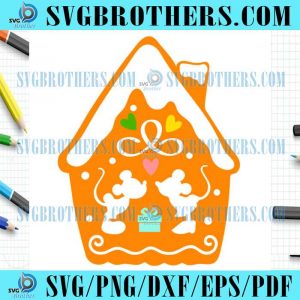 Disney Mouse Christmas Gingerbread House SVG