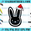 Bad Bunny Head Christmas Santa Logo SVG