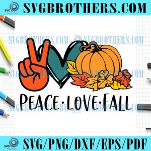 Peace Love Fall Pumpkin Svg Design