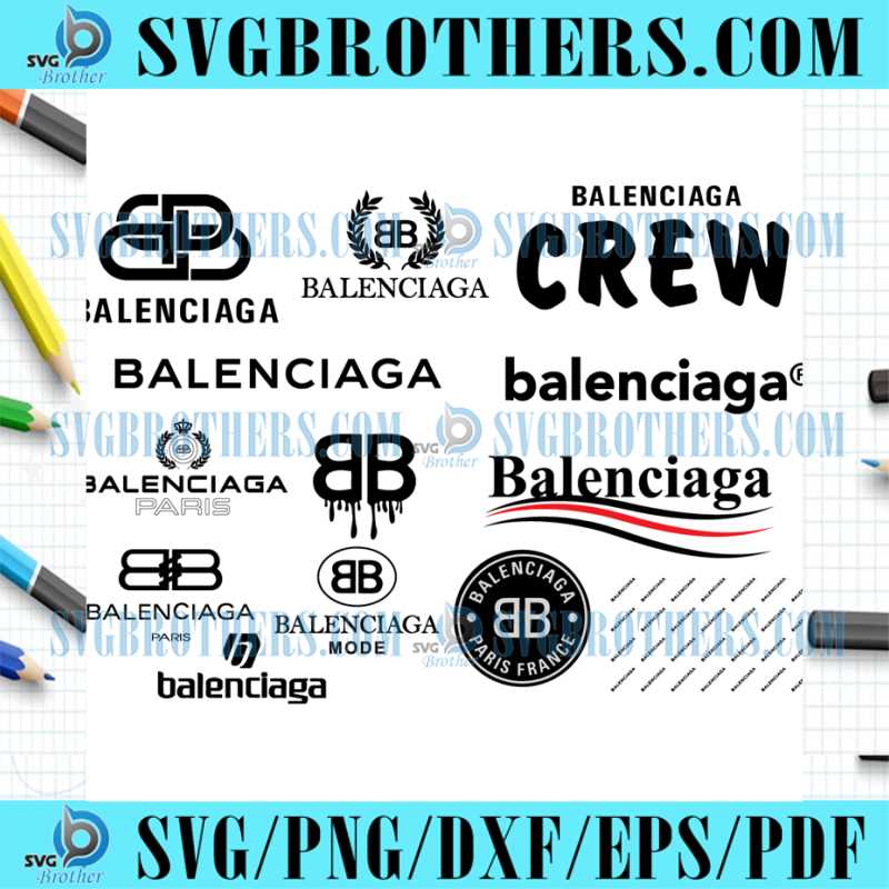 Balenciaga Logos Svg Bundle, Trending Svg