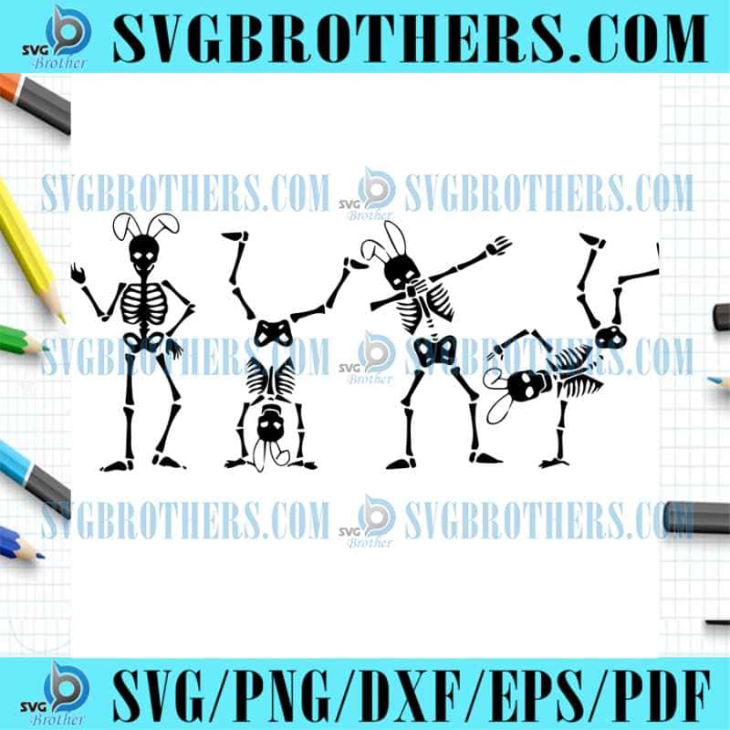 Easter Bunny Skeleton Dancing SVG