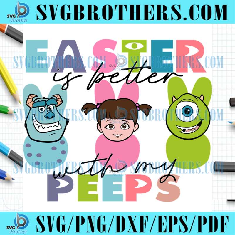 Funny Monsters Inc Easter Bunny SVG