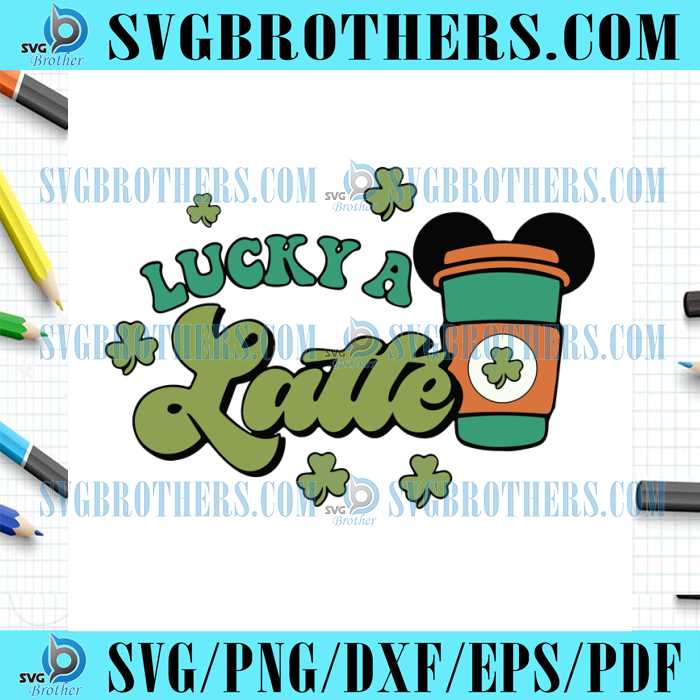 Lucky A Green Latte Mouse Patricks Day SVG