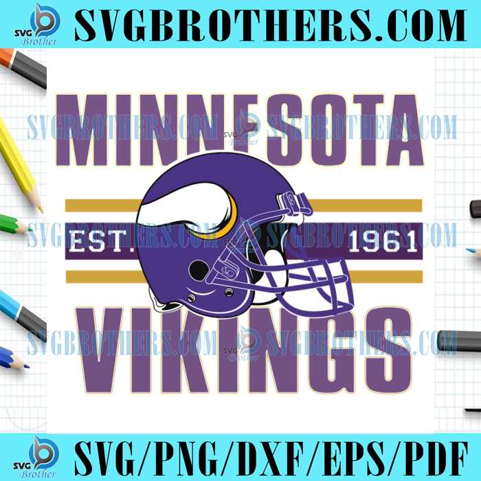 Minnesota Vikings EST 1961 Football SVG
