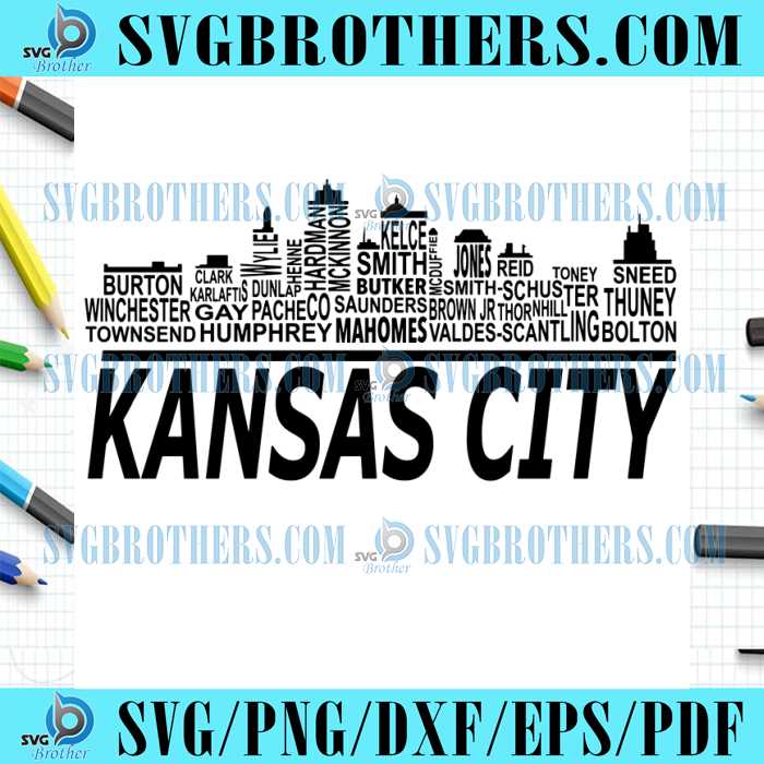 Kansas City Chiefs Skyline Football Team SVG
