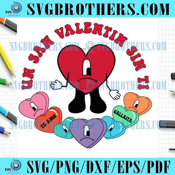Happy Valentine Sad Heart Candy SVG