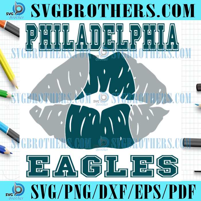 Philadelphia Eagles Lips Footbal Logo SVG
