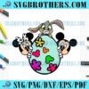 Mickey Minnie With Easter Egg SVG