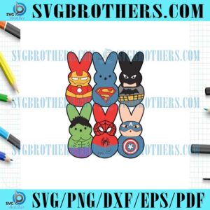Funny Easter Peeps Superheroes Bunny SVG