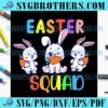 Cute Easter Bunny Carrot Squad SVG