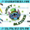 Saint Patricks Day Stitch Lucky Blessed SVG