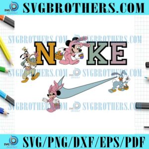Nike Easter Mickey And Friend SVG