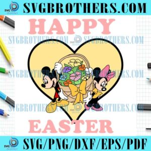 Happy Easter Mickey Minnie Mouse SVG