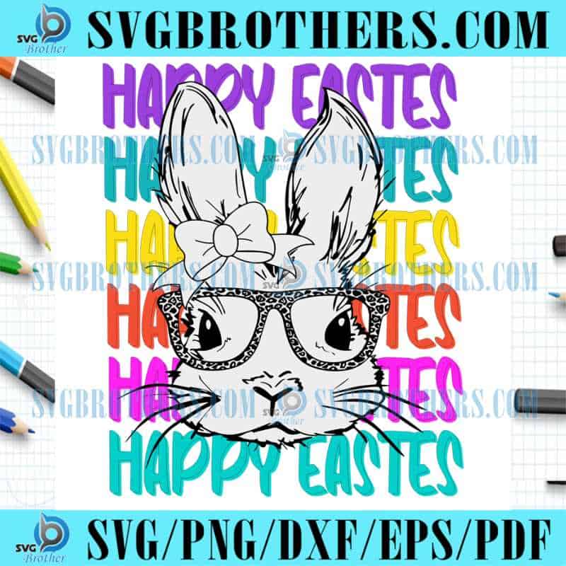 Happy Easter Cute Bunny SVG