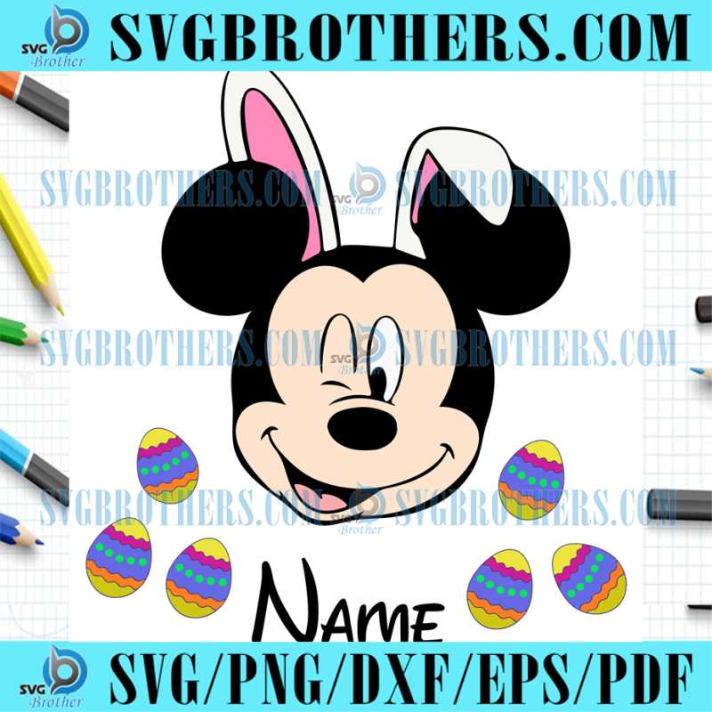Disney Mickey Easter Bunny Eggs SVG
